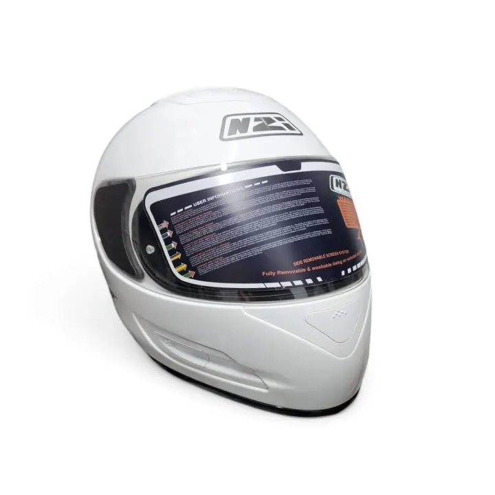 Casco integral Fibra de Vidrio NZI Spyder 3 MB - Blanco brillo - 1