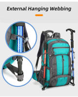 Mochila De Nylon 50L Para Camping Y Trekking Deporte Al Aire Libre Senderismo Escalada Viaje Bolsa De Hombro Reflectante Para Hombres - details 5