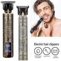 Afeitadora Y Pelacabello Recargable Vintage T9 Para Hombres Con Corte De Pelo Y Barba Máquina De Afeitar USB - details 1