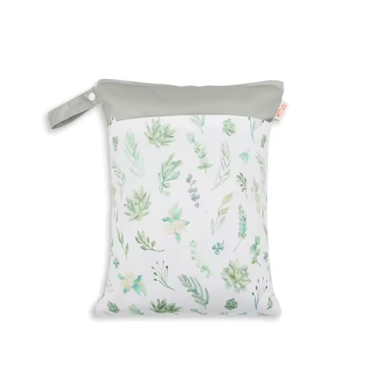 Bolsa impermeable para Bebé, Organizador de pañales lavable, reutilizable, de viaje, Color sólido, 30x40CM - 1