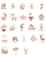 Etiquetas Decorativas Para DIY Etori Life 'Feliz Navidad' Pack De 46 Piezas Estuche De Papel Para Decoración De Estaciónario Álbum Diario Taza Notebook Teléfono Móvil Juguetes Scrapbook - details 2