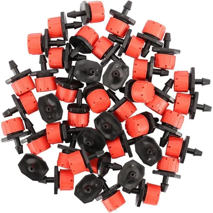 100 goteros de riego ajustables, kit de riego por microgoteo, kits de sistema de riego automático de 360° para césped, invernadero, plantas, jardín, paisaje, bricolaje - 1