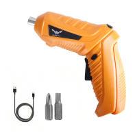 Destornillador Eléctrico Sin Cable Amarillo Con Conjunto De Brocas Recargable Torque Rotativo Para Proyectos De Mejora Doméstica DIY - details 0