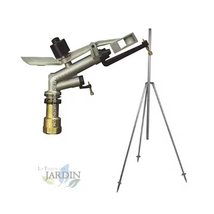 Suinga Kit Aspersor Ibis Agricola 1" Circular 360º 13-23m con Soporte Tripode Metal - 1