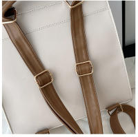 Nuevo bolso de mujer, nueva moda coreana, retro, simple, de color sólido, con hebilla de metal, mochila portátil de nicho - details 23