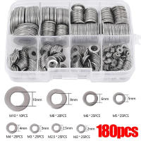Juego De 180 Piezas De Anillas Planas Y Anillos De Acero Inoxidable Para Fijación De Componentes Kit De Guarniciones M2-M10 Para DIY De Madera - details 6