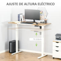 Vinsetto Escritorio de Pie Soporte de Escritorio con Altura Ajustable y 4 Teclas de Memoria para Oficina Hogar 140x70x72-116 cm - details 0