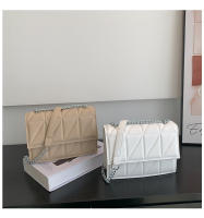 Bolso De Hombro Para Mujer Con Cadena Y Parche Bordado Bolso Bandolera Diario Sólido Color PU Cuero Sintético Cuadrado - details 10