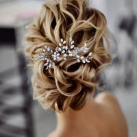 Peine De Boda Dorado Y Plateado Con Perlas Falsas Y Cristales Rhinestone Combinado De Cabello Para Novia Accesorio De Cabeza Para Adultos - details 0