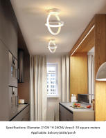 Lámpara De Techo LED Moderna Con 3 Temperaturas De Color Varias Estilos Iluminación Para Dormitorio Sala De Estar Pasillo Balcón 110V-240V - details 7