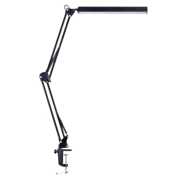 Lampara Escritorio LED - Flexo LED Escritorio Potente con clip - Protección ocular Lampara - 3 modos de luz de brillo - Negro - 1
