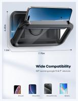 Shower Phone Holder Waterproof - 480° Rotation Wall Mount Shower Phone Case, Anti-Fog, High Sensitive HD Touchscreen Shower Phone Mount- Black - details 4