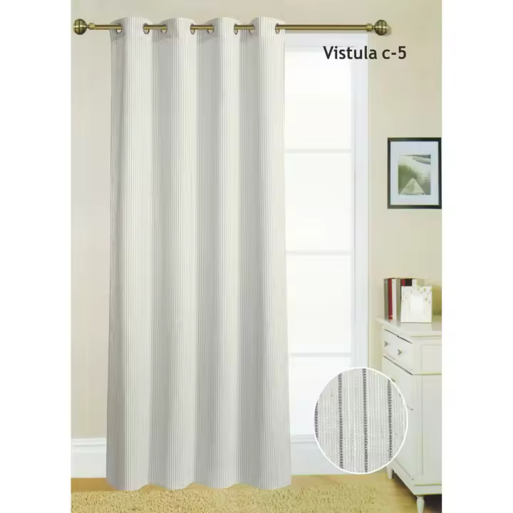 TEJIDOS REINA  Cortina ollados Modelo: vistula  - Medida Cortina Ollados 140x260 Cm - 1
