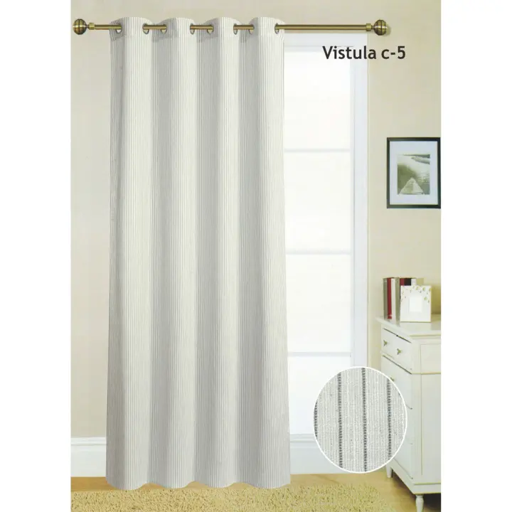 TEJIDOS REINA  Cortina ollados Modelo: vistula  - Medida Cortina Ollados 140x260 Cm - 1