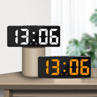 Acrylic/Mirror Digital Alarm Clock Voice Control (Powered By Battery) Table Clock Snooze Night Mode 12/24H Electronic LED Clocks - details 12