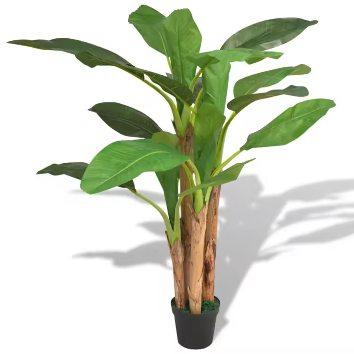 vidaXL Árbol bananero artificial con macetero 175 cm verde - 1
