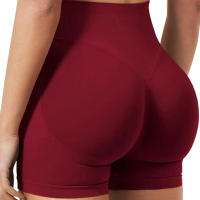 Shorts De Gimnasio Para Mujer CZGUKE Con Cintura Baja Y Ribbed Scrunch Bum Shorts De Yoga Y Deportes Sin Costuras Talla Verdadera - details 6