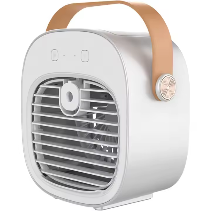 Ventilador de aire acondicionado portátil de 6,6*6,7*3,8 pulgadas, enfriador de aire personal USB, humidificación independiente, 3 velocidades, mini ventilador de aire acondicionado de niebla, adecuado para el hogar, viajes, oficina, exteriores - 1