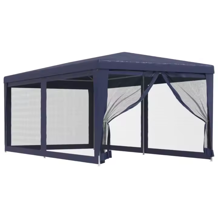 vidaXL Carpa para Fiestas con 6 Paredes de Malla Toldo HDPE Color Antracita,  Azul,  Rojo y mas - 1