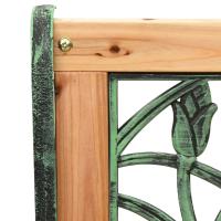vidaXL Banco de jardín hierro fundido y madera de abeto maciza 122 cm - details 4