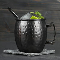 1PC Taza De Acero Inoxidable Para Moscow Mule De 530ml Para Cocina Y Bar Taza De Cerveza Y Café Para Bebidas - details 4