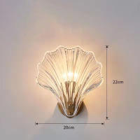 Lámpara De Pared De Vidrio Simple Para Dormitorio Y Sala De Estar Iluminación De Pasillo Interior Decorativa Fijación AC 220V E14 - details 1