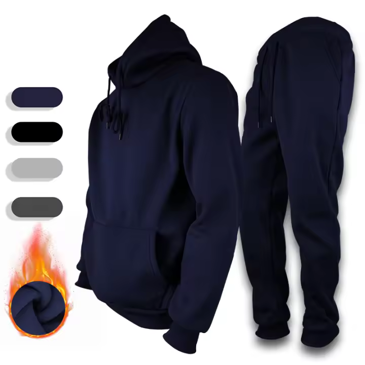 Conjunto De Deporte Para Hombres 2 Piezas Con Sudadera Y Pantalones Adecuado Para Correr Y Jogging Tallas S-3XL Material Poliéster Grueso Estilo Casual - 1