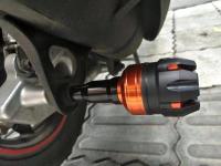 Protector De Caída Para Motocicleta Scooter Moped Con Eje De Protección De Tubo De Escape De 8mm Enresbaladilla De Marco Largo Material De Aluminio Y Goma - details 4