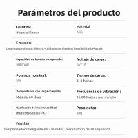 Cepillo De Dientes Eléctrico Con 6 Modos Y 4 Cabezas De Repuesto Ultrasonido Limpieza Oral Recargable USB Impermeable Para Adultos - details 19