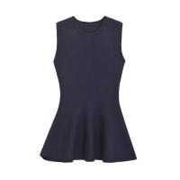 Vestido Mini De Encaje Para Mujer TRAFSHE Con Cuello Redondo Y Mangas Sin Mangas Vestido De Punto Vintage De Corte Slim - details 1