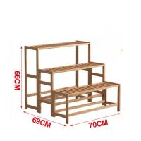 Estantería de Bambú para plantas y macetas, organizador de balcón, de jardín. Organizador diseñado de 2 niveles y  3 niveles - details 3