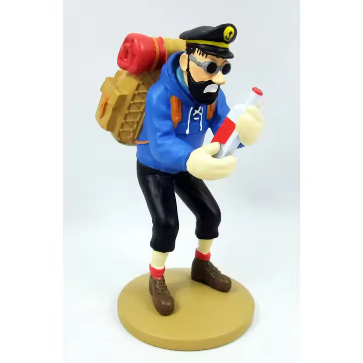 Figura de colección resina Tintin Haddock con botella vacia 11cm - 1