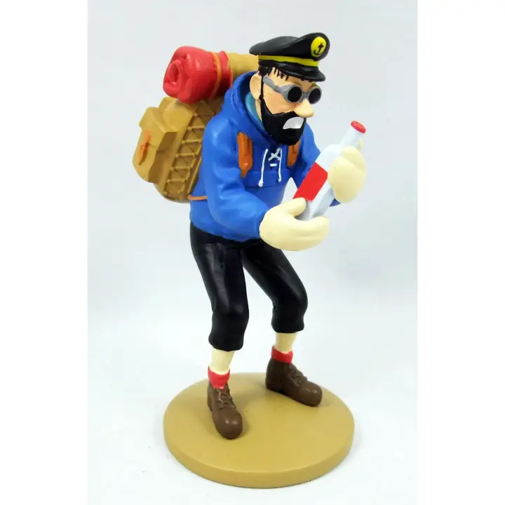 Figura de colección resina Tintin Haddock con botella vacia 11cm - 1