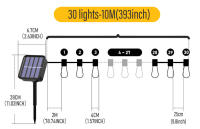 Luz De Cadena Solar LED Para Exterior IP65 Impermeable Decoración Navideña Con 10-30 Luces Retro Para Camping Jardín Fiesta Lámpara Encantada - details 4