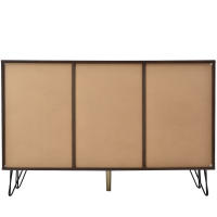 Aparador, exclusivo aparador de Tres Puertas con detalles elegantes y Espacio de almacenamiento Amplio. La Puerta está hecha de Chapa de Madera maciza Y tiene una sensación cóncava y convexa. Incluye laminado. Gabinete pequeño de Oro G - details 5