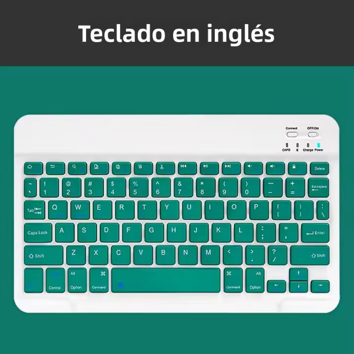 Teclado Inalámbrico Bluetooth Verde Oscuro Para Android iOS Windows Con Ratón Duradero Accesorios Para iPad Teclado Multilingüe Para Tablet - 1