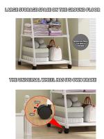 Percha de ropa sencilla, perchero montado en el suelo, dormitorio plegable Triangular, estante de almacenamiento con ruedas - details 0