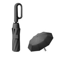 Paraguas Automático De Alta Gama With Mango De Cierres Vinilo Protección Contra Lluvias Y Sol Canvas De Nylon 190T plegable en Tres Secciones - details 0