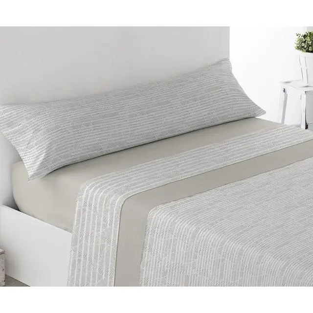 Juego de sábanas, suave, fresco. Beige, Juego de Cama 100% Microfibra tacto Satén. Cama de 135 y 150. Primavera, Verano. Dormitorio Elegante, Alegre, Colorido,Luz. - 1