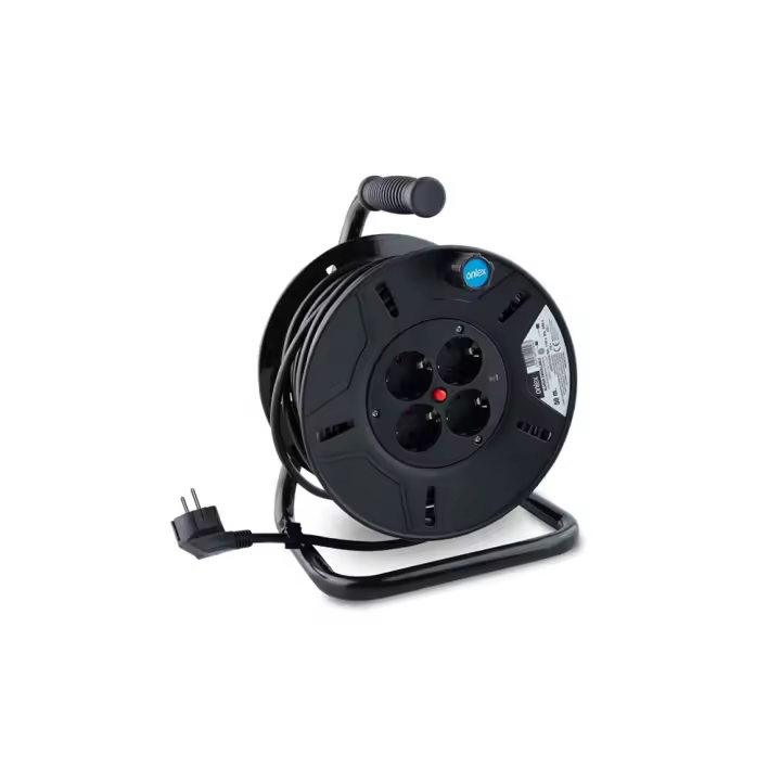 Alargadera Onlex Enrollable 4 Tomas con 50 metros de Cable - 1