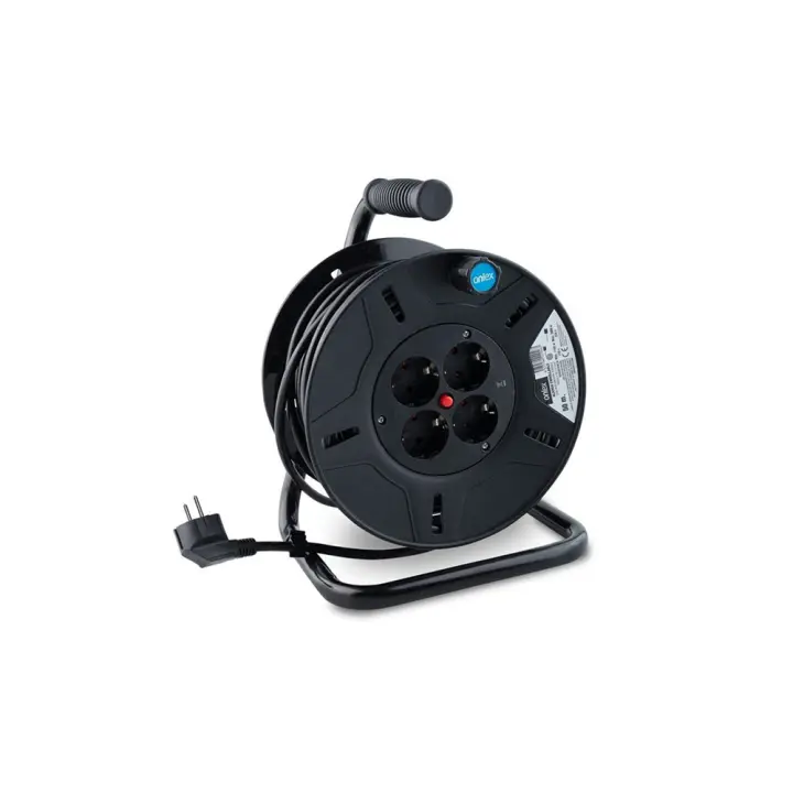 Alargadera Onlex Enrollable 4 Tomas con 25 metros de Cable - 1