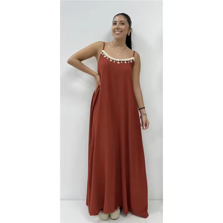 Vestido Conchas Teja - 1