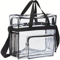 Bolso De Hombro De Viaje Transparente PVC Con Múltiples Bolsillos Bolso Ligero Y Impermeable Para Almacenamiento - details 2