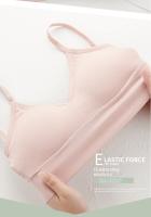 Top De Pecho Enredado Sin Costuras Para Mujer Estilo Explosivo Grande U De Espalda Deportivo Transpirable De Nylon - details 5