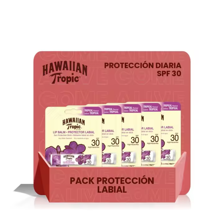 Pack de 5 Unidades - Lip Balm Tropical SPF 30 Hawaiian Tropic España - 1