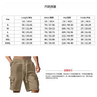 Pantalones cortos de trabajo multibolsillos estilo americano para hombre, informales, ajustados, con cordón, de verano - details 0