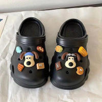 Juego De Accesorios Para Zapatos Con Dibujos De Perros Para Niños Y Niñas Sandalias Con Hebilla Decorativa Ajustable Para Jardín - details 0