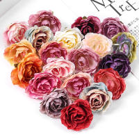 10/20PCs Flores Artificiales Rosa 5CM Para Decoración De Hogar Jardín Boda DIY Regalos Accesorios Material Seda Estilo Peonia - details 0