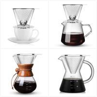 Filter de Café, Filtros Permanentes para Café con Soporte Extraible, Filtros Reutilizables para Café de Acero Inoxidable de Malla Doble, Filtros Cafetera Goteo Para 1-4 Tazes de Café (Malla 300) - details 2