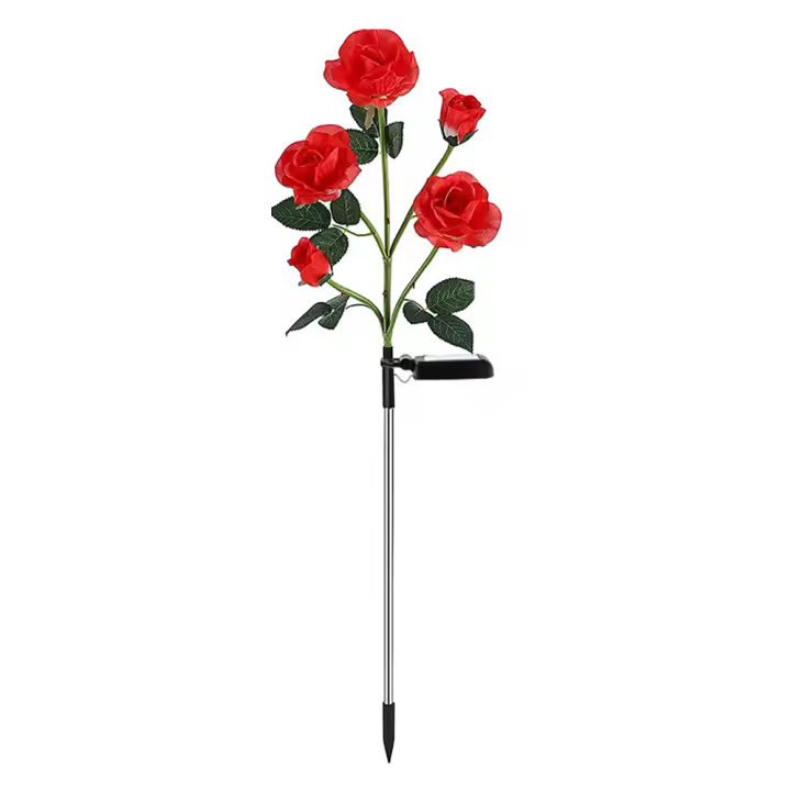 Lámparas Solares Para Jardín Con Forma De Rosa Decorativas Para Patio Exterior Luz De Jardín Solar IP65 ABS Modernas Y Decorativas - 1